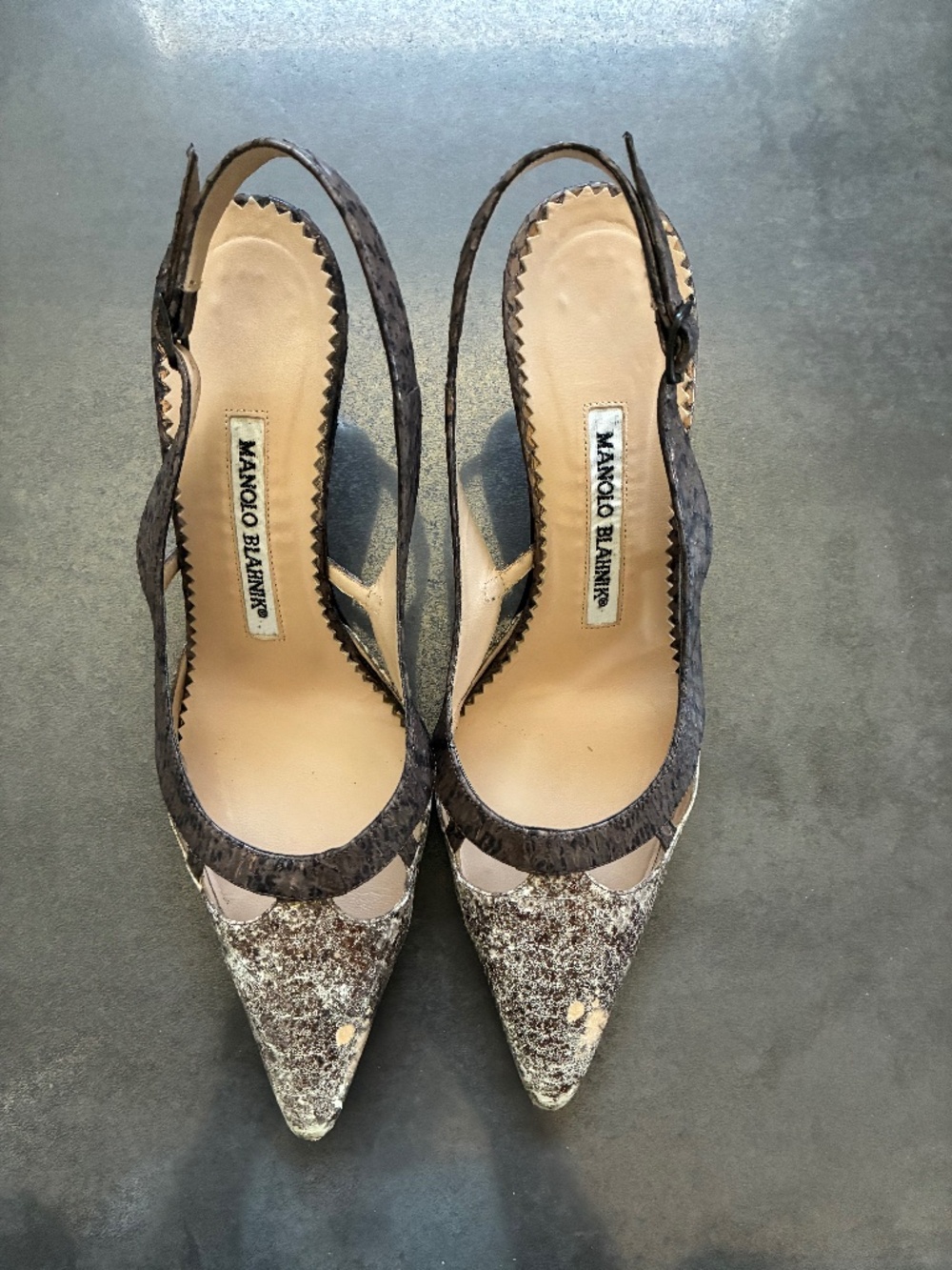 Manolo Blahnik slingback shoes